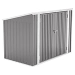 Steel Trash Can Recycle Bin Enclosure Storage Shed | One Size | Grey