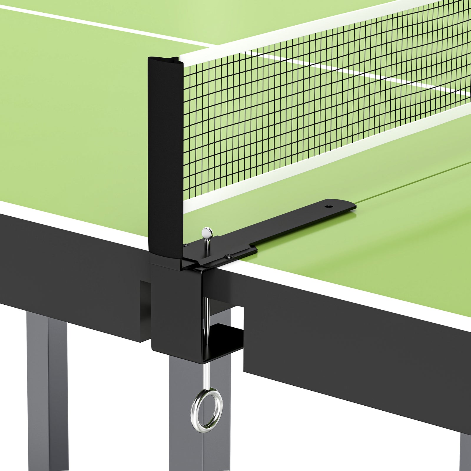 Foldable Mini Tennis Table With Net Steel 182cm Indoor | Green