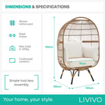 Havana Rattan Cocoon Chair - Natural