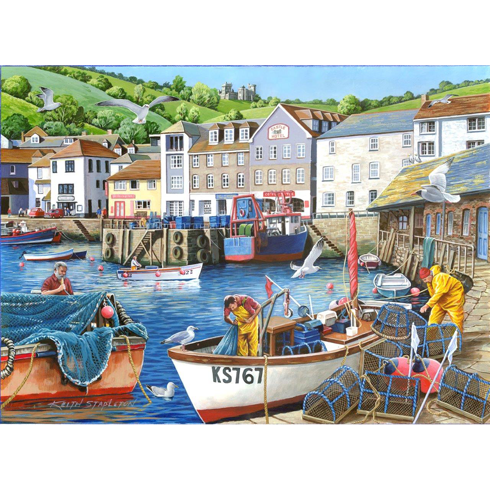 No.12 - Busy Harbour - 1000 Piece Jigsaw Puzzle For Adults