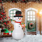 6ft Inflatable Snowman With Candy Cane And Gift Box Party