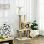 Cat Tree Climbing Tower W/ Scratching Post, Cat House, Hanging Toy Ball