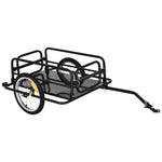 Bike Trailer Cargo Storage Carrier With Hitch Steel Frame