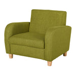 Child Armchair Wood Frame W/ Padding Seat Low-rise Bedroom | Green
