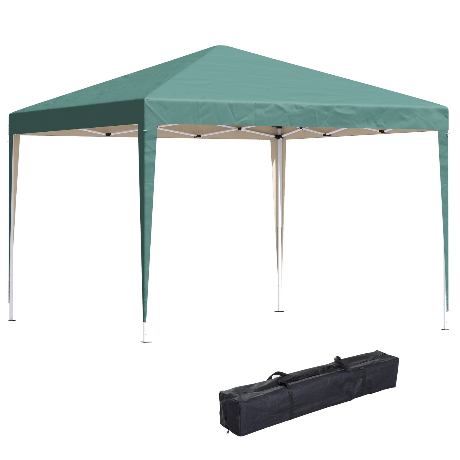 3 X 3m Garden Pop Up Gazebo Height Adjustable Marquee | Green