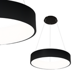 Ohio Stunning Led Pendant Lamp 24w(122w)  45cm Diameter Height Adjustable | Black