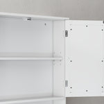 kleankin Wall Mounted Mirror Cabinet W/ Double Mirror Doors & Shelf