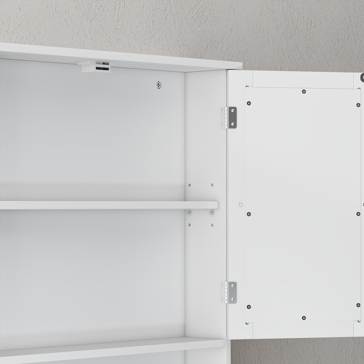 kleankin Wall Mounted Mirror Cabinet W/ Double Mirror Doors & Shelf