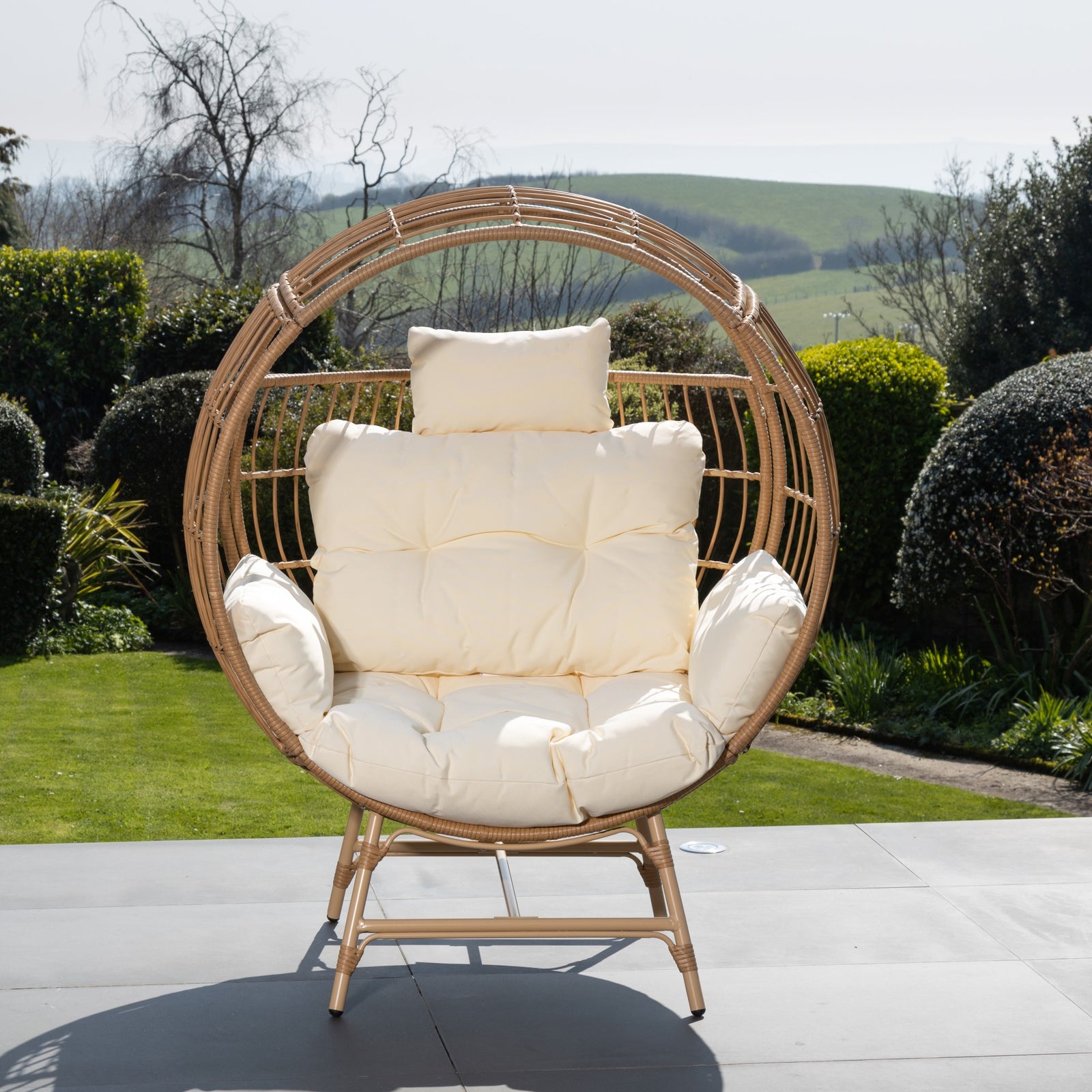 Harmony Round Standing Egg Chair | 1 | Cream