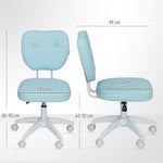 Vanity Task Chair, Armless | Blue