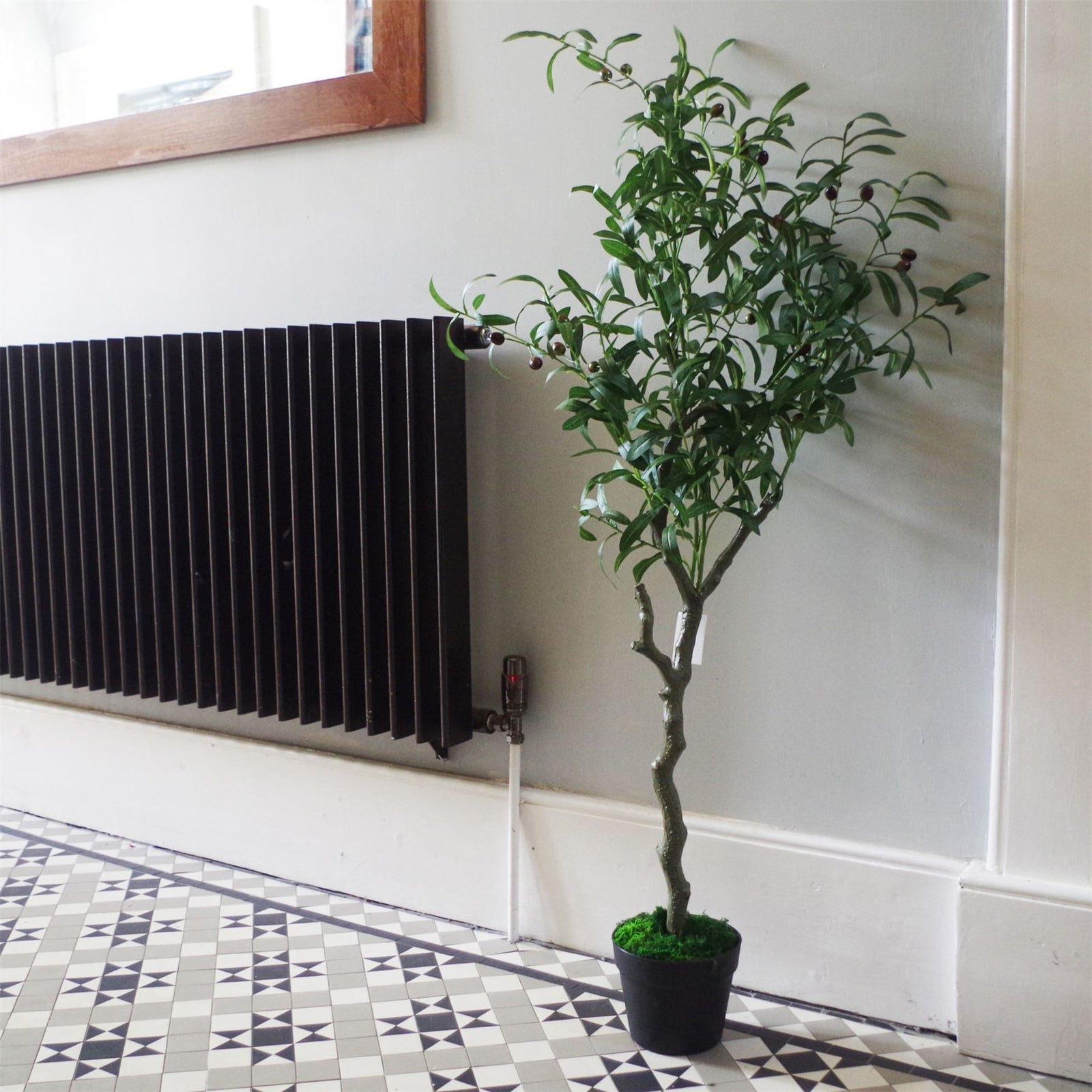 Artificial Olive Tree Bush By Leaf Design Uk Artificial Olive Tree Black Pot Botanik