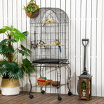1.53(m) Bird Cage, Parrot Finch Macaw Conure W/ Perch, Wheels, Stand