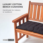 Outdoor Bench Cushion For 2 & 3 Seater Garden Seat Pad For Furniture, Kitchen, Dining & Indoor Use | 3 | Black
