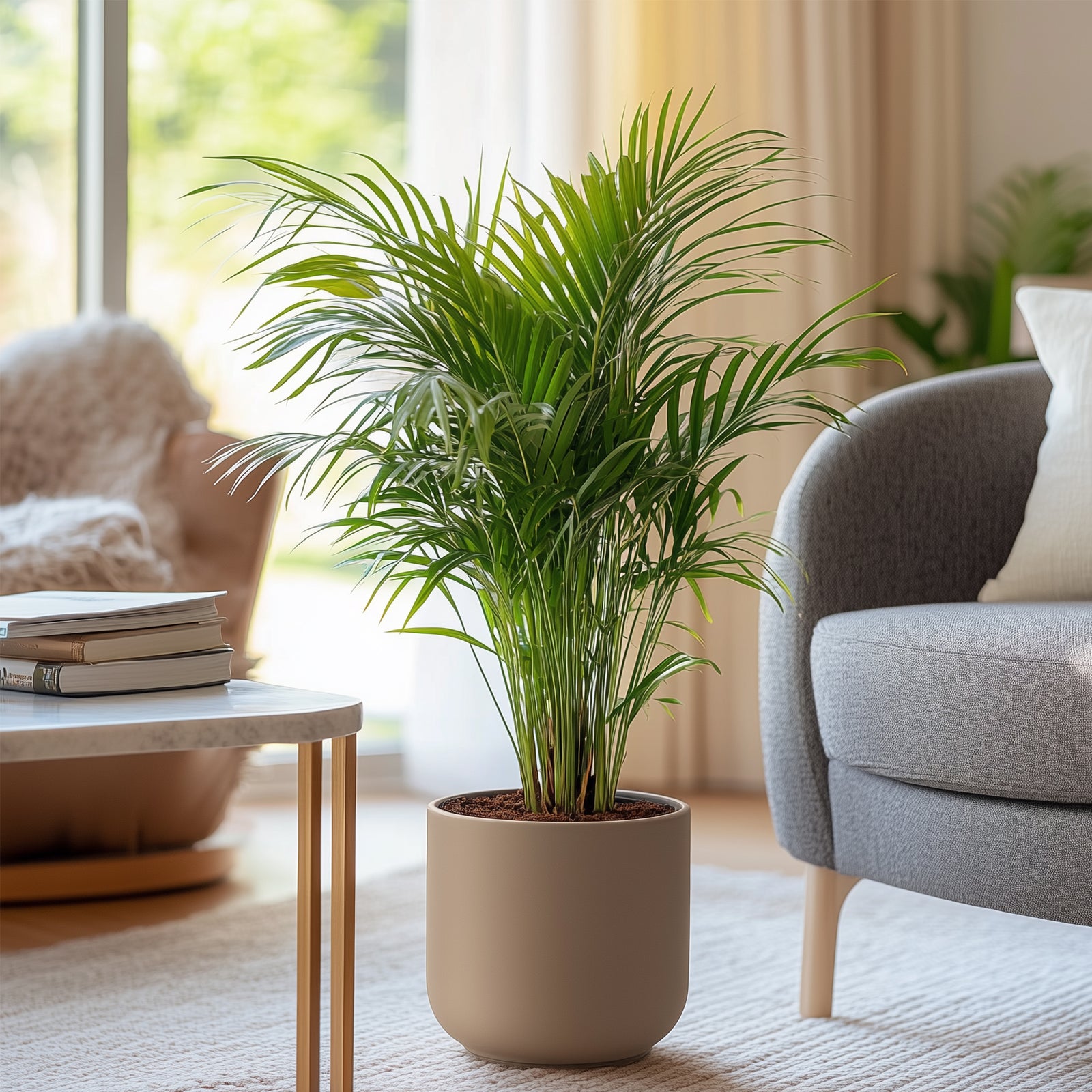 Areca Palm 'golden Cane' - 4 Pcs. - Dypsis Lutescens - Height 60-70cm - ⌀17cm | Set of 4 | Green
