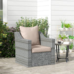 One-piece Outdoor Back And Seat Cushion For Garden | Beige