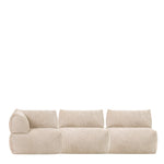 Tetra Cord 3pc Corner Sofa Set | Beige