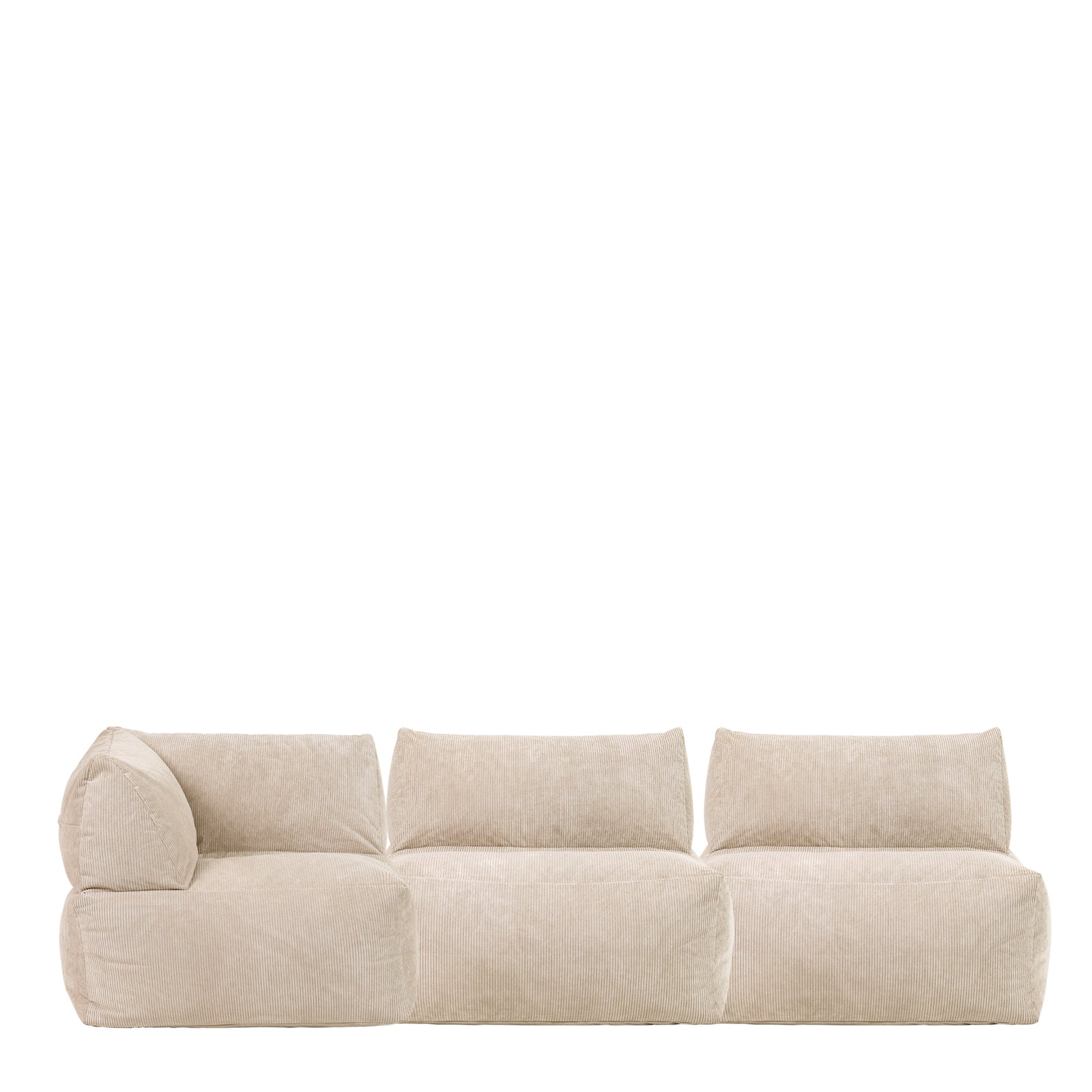 Tetra Cord 3pc Corner Sofa Set | Beige