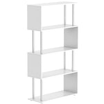Wooden Storage Display Unit Bookcase Dividers S Shaped | One Size | White