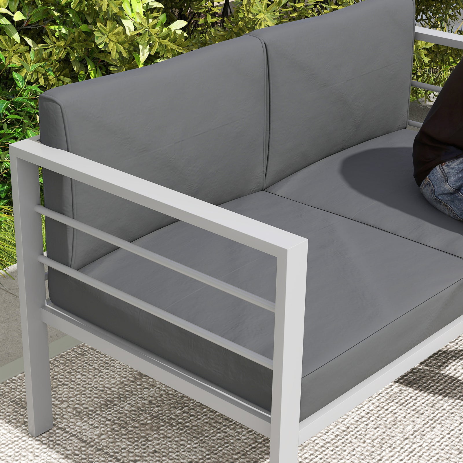 All-weather Garden Loveseat W/ Removable Cushions