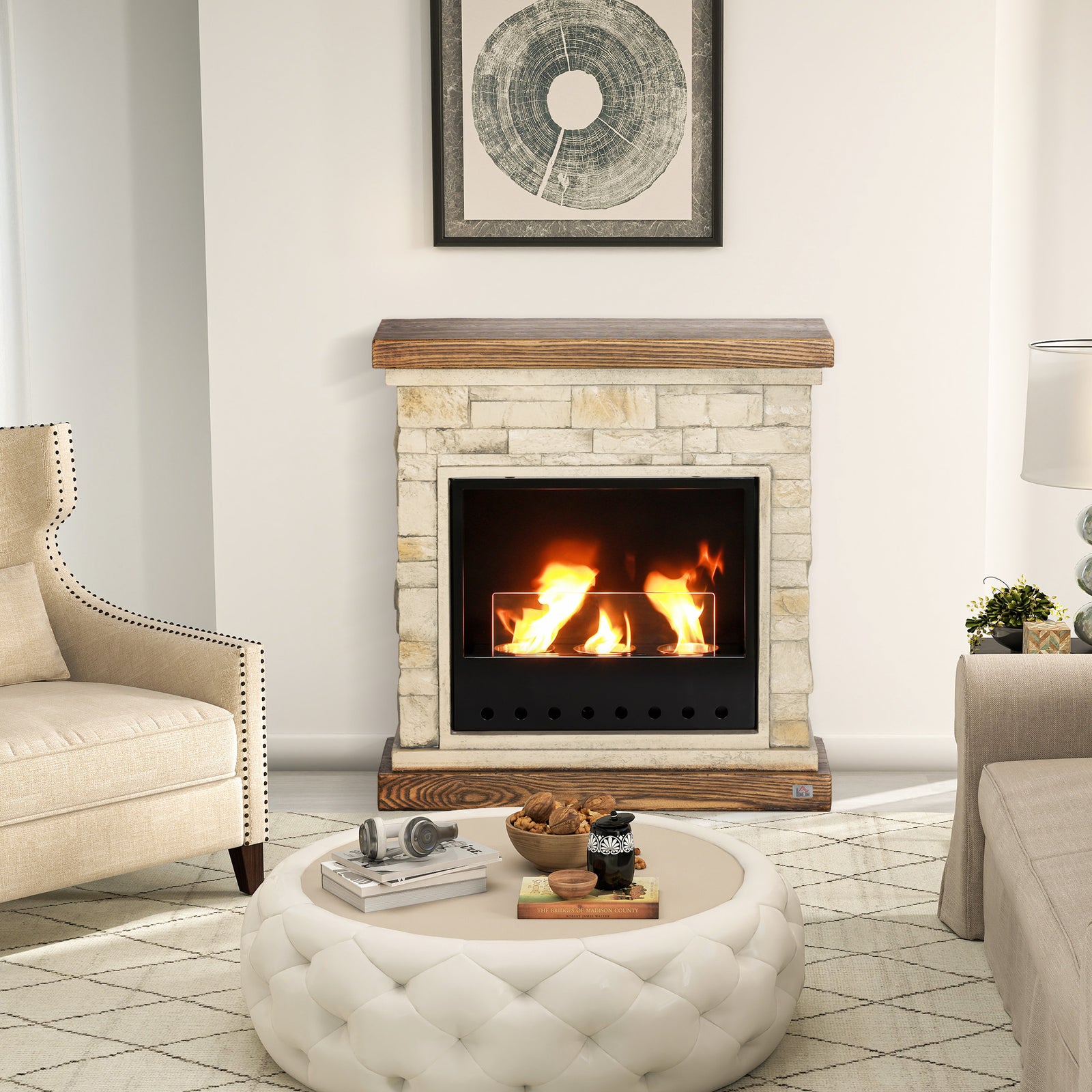 Gel And Ethanol Fireplace Stove With 1.2l Volume