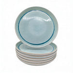 Reactive Blue Glaze Dinnerware Dinner Plate Set 27cm | Set of 4 | Blue