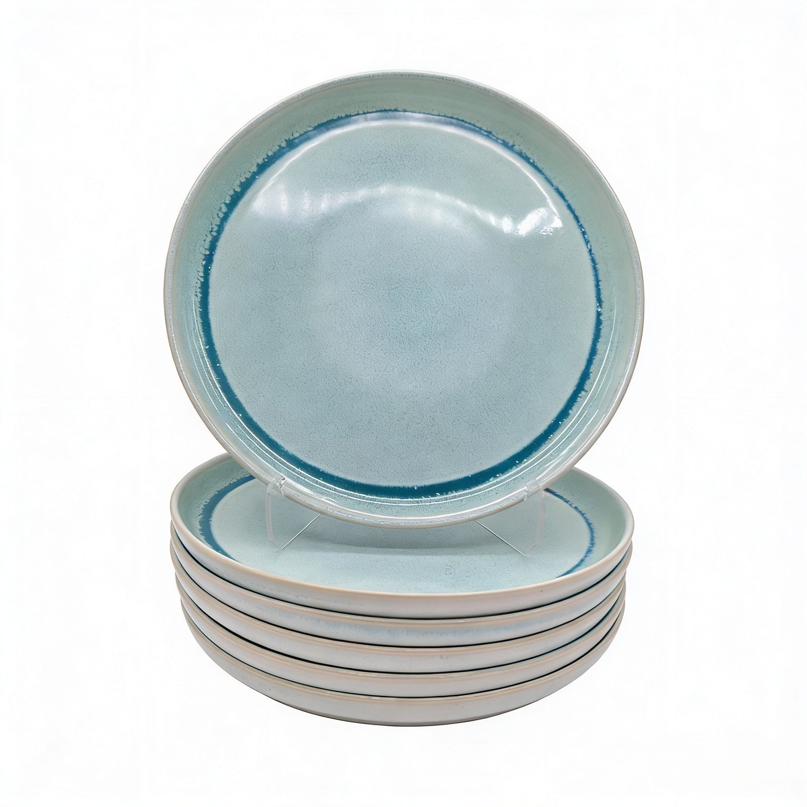 Reactive Blue Glaze Dinnerware Dinner Plate Set 27cm | Set-of-6 | Blue