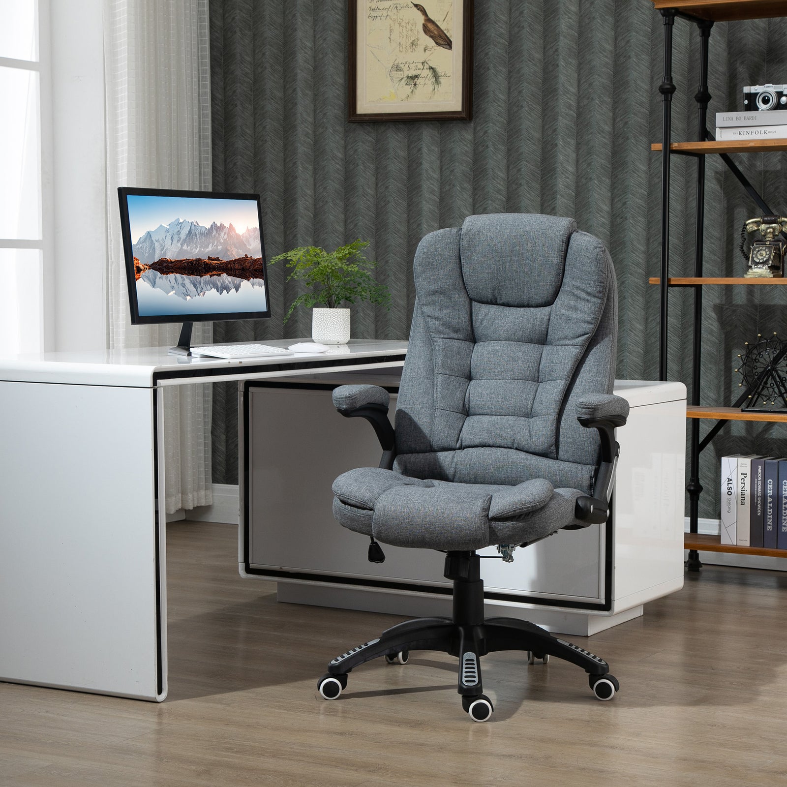 High Back Home Office Desk Chair | Dark Gray