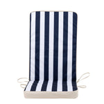 Outdoor High Back Seat Cushion Set Of 4 Deck Stripe