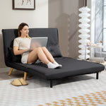 Click Clack Sofa Bed, 2 Seater Bed Settee For Living Room | Dark Grey