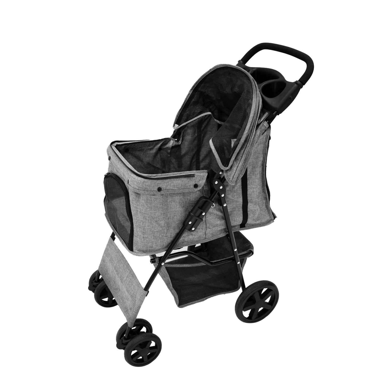 Pet Stroller With Rain Cover | Grey