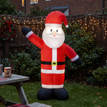 Outsunny 5ft Christmas Inflatable Velvet Look Santa Claus