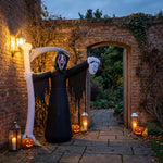 Breeins 8 Ft Halloween Inflatable Grim Reaper With Led Lights