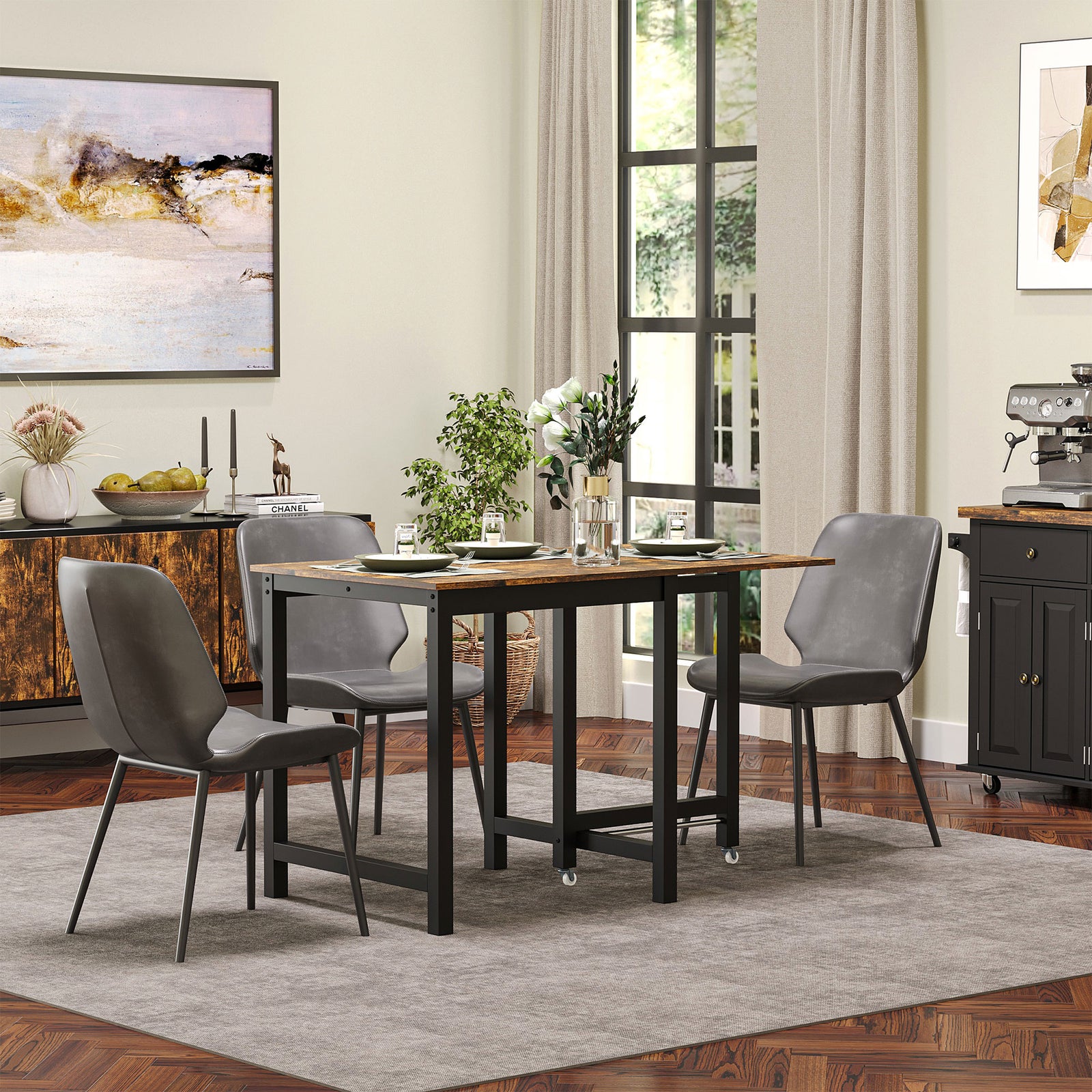Drop Leaf Kitchen Folding Table Foldable Desk For Dining
