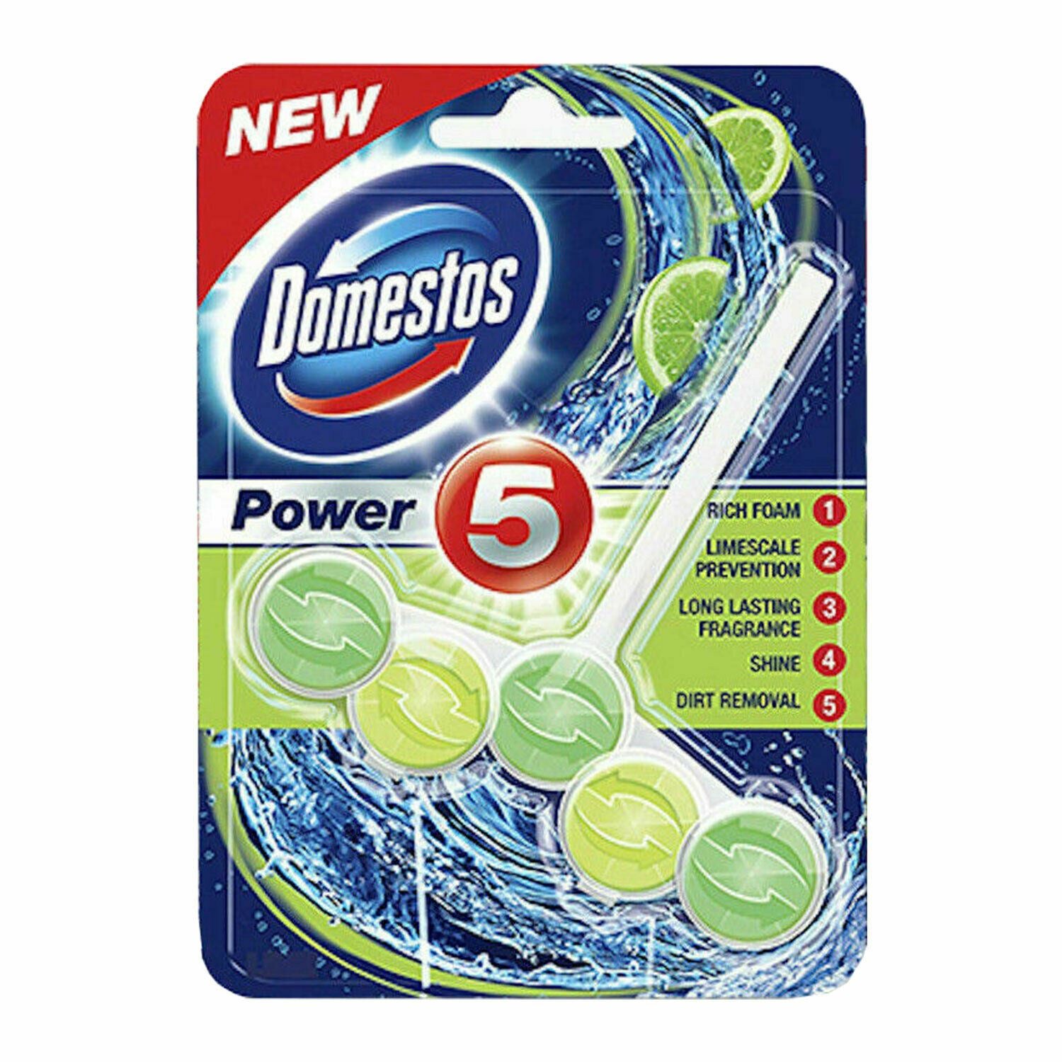 Power 5 Lime Toilet Rim Block 55g, Pack Of 6