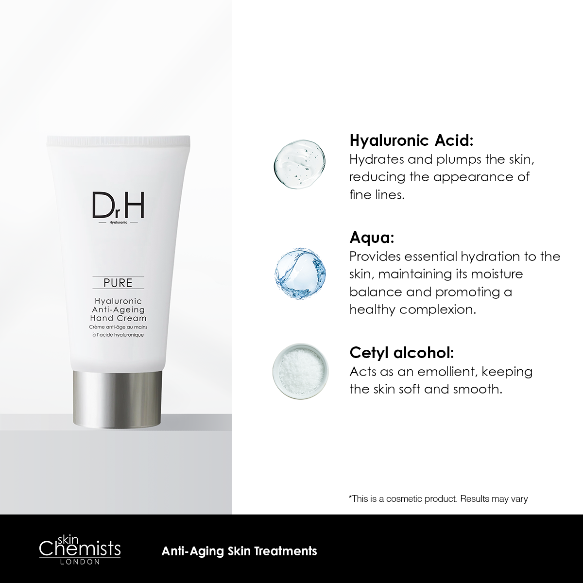 Hyaluronic Acid Anti-ageing Hand Cream 50ml For Hydration And Moisturising