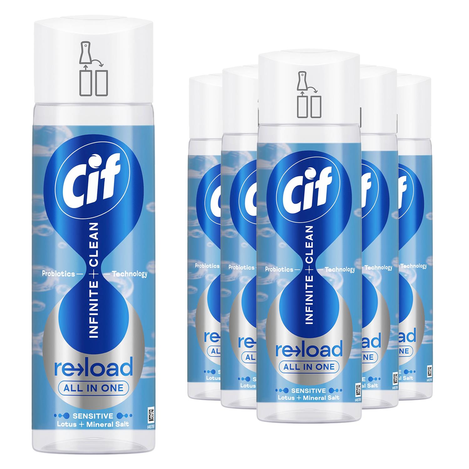 Infinite Clean All in One Cleaner Reload Lotus Mineral, 6 Pk of 280ml