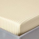 Egyptian Cotton Satin Stripe Fitted Sheet 330 Tc | Single | Pastel Yellow