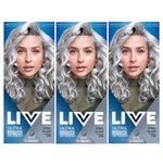 Live Steel Silver 098 Semi-permanent Hair Colour, 3 Pack