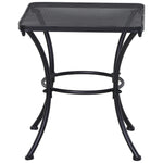Patio Outdoor Square Metal Coffee Dining Table - Black