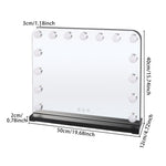Large Hollywood Vanity Mirror With 15 Lights