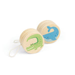 Wooden Wildlife Yo-yos (whale & Croc)