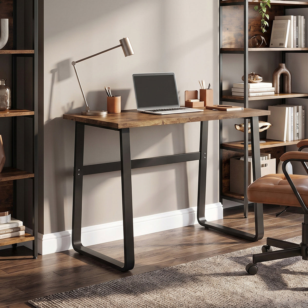 HOMCOM Industrial Writing Desk Laptop Table Home Office Study Workstation