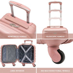 40x30x20cm Cabin Carry-on Suitcase - Lightweight, Durable, 4-wheel Luggage - 100+ Airlines Approved | Cabin | Rose