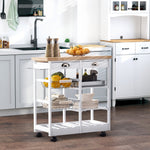 Serving Trolley With Drawer, Shelves, Basket