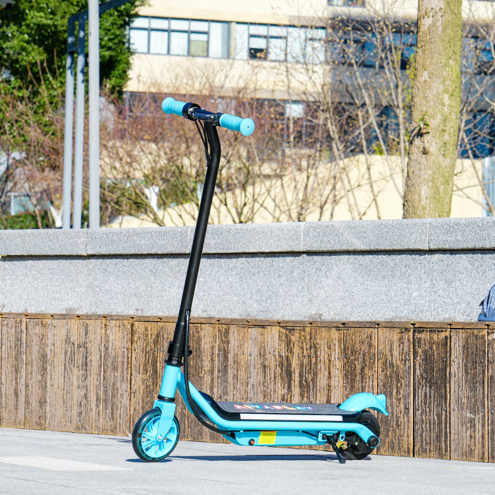 Electric Scooter For 6-14 With Dual Brakes & Colourful Light | Blue