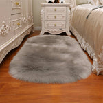 Oval Super Soft Shaggy Area Rug | Large | Grey