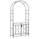Garden Arch W/ Double Gate, Garden Arbor Climbing Plants