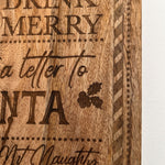 Mango Wood Christmas Serving Board, Letter To Santa