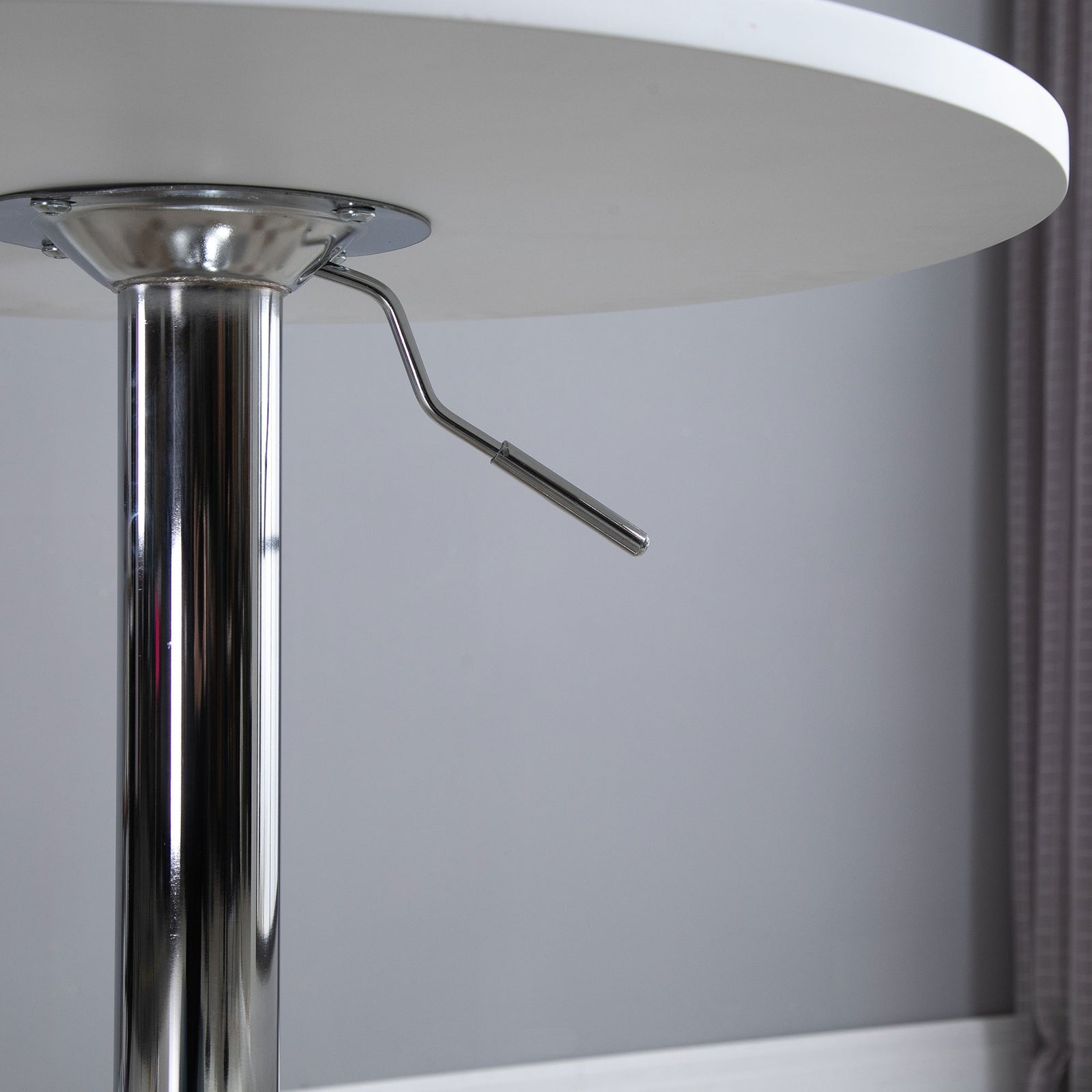 Adjustable Round Bar Table, Swivel Top, 60cm
