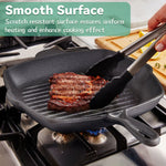 Square Cast Iron Grill Pan With Pour Spouts